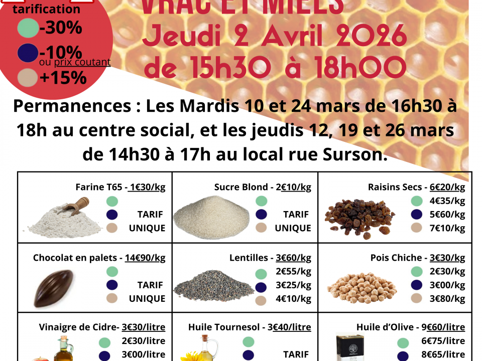 achats groupé mars avril 2026